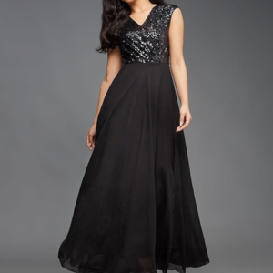 Miss Chase Women's V-Neck Cap Sleeved Wrap Maxi Dress